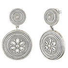 Antique Oxidized Round Charm Earrings