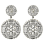 Antique Oxidized Round Charm Earrings