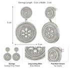 Antique Oxidized Round Charm Earrings