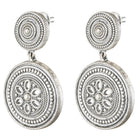 Antique Oxidized Round Charm Earrings