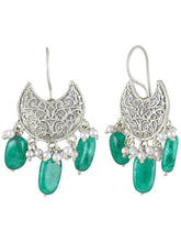 Moonlit Charm Antique Oxidized Earrings