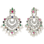 Crescent Crystal Lariya Dangle Earrings