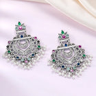 Crescent Crystal Lariya Dangle Earrings