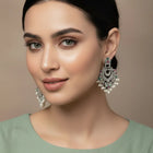 Crescent Crystal Lariya Dangle Earrings