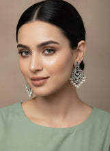 Crescent Crystal Lariya Dangle Earrings