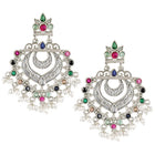 Crescent Crystal Lariya Dangle Earrings