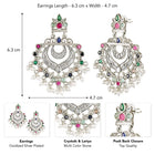 Crescent Crystal Lariya Dangle Earrings