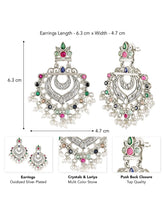 Crescent Crystal Lariya Dangle Earrings