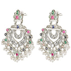 Crescent Crystal Lariya Dangle Earrings