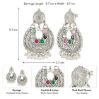 Oxidized Floral Grace Chandbali Earrings