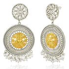 Floral Lariya Chandbali Earrings