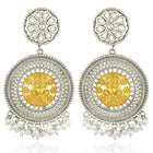 Floral Lariya Chandbali Earrings