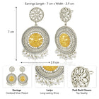 Floral Lariya Chandbali Earrings