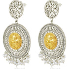 Floral Lariya Chandbali Earrings
