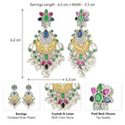 Floral Charm Pearl Tassel Dangle Earrings