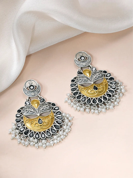 Ethereal Moonlit Dangle Tassel Earrings