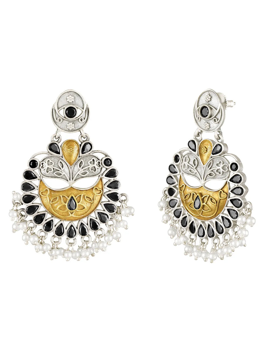 Ethereal Moonlit Dangle Tassel Earrings