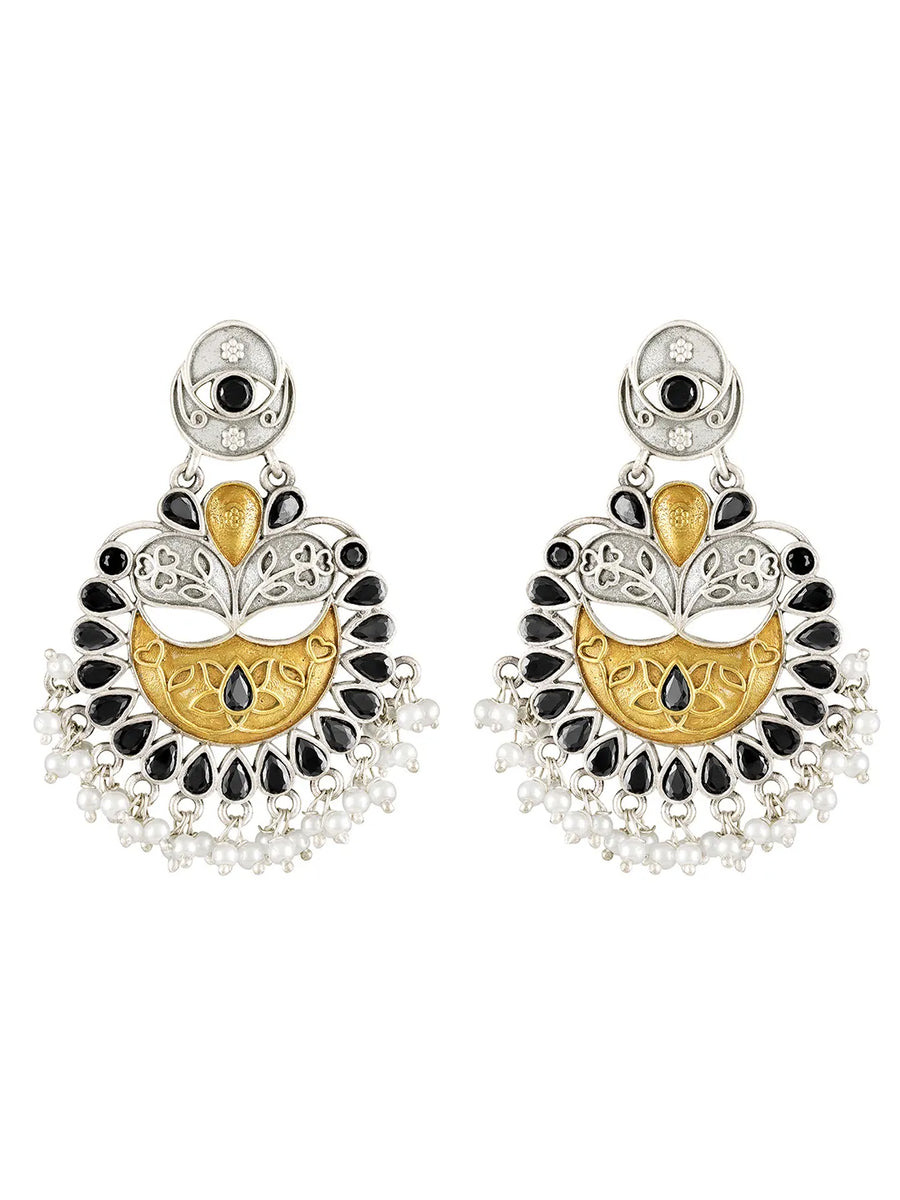 Ethereal Moonlit Dangle Tassel Earrings