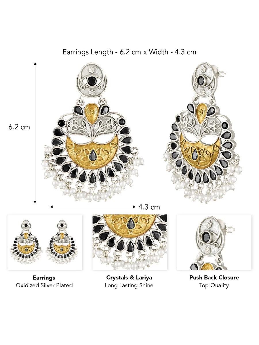 Ethereal Moonlit Dangle Tassel Earrings