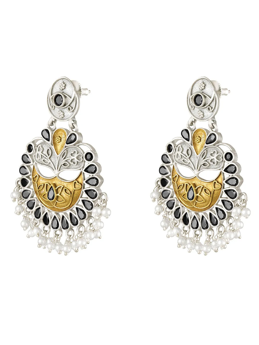 Ethereal Moonlit Dangle Tassel Earrings