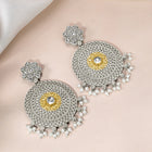 Antique Mandala Design Pearl Earrings