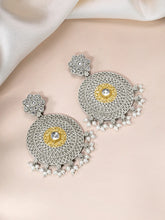 Antique Mandala Design Pearl Earrings