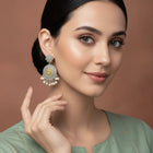 Antique Mandala Design Pearl Earrings