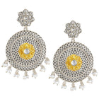 Antique Mandala Design Pearl Earrings