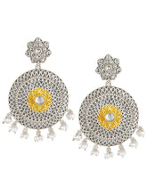 Antique Mandala Design Pearl Earrings