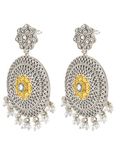 Antique Mandala Design Pearl Earrings