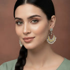Antique Chandbali Earrings with Lariya beads
