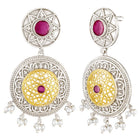 Mandala Filigree Pearl Drops Earrings