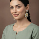Mandala Filigree Pearl Drops Earrings