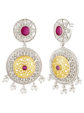Mandala Filigree Pearl Drops Earrings