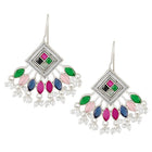 Elegant Triangle Tassel Drop Earrings