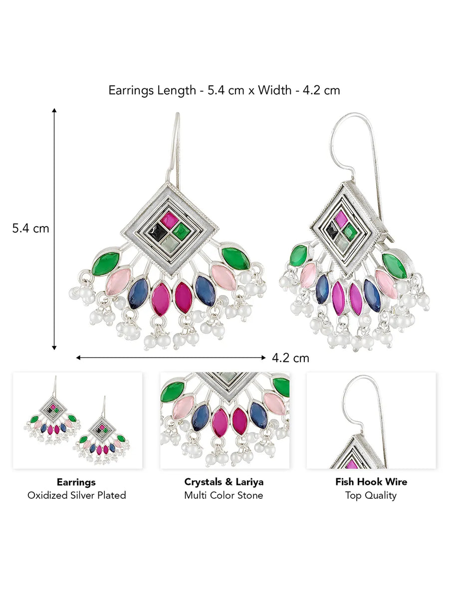 Elegant Triangle Tassel Drop Earrings