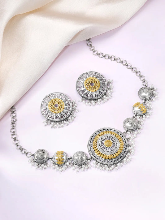 Traditional Mandala Design Necklace Set