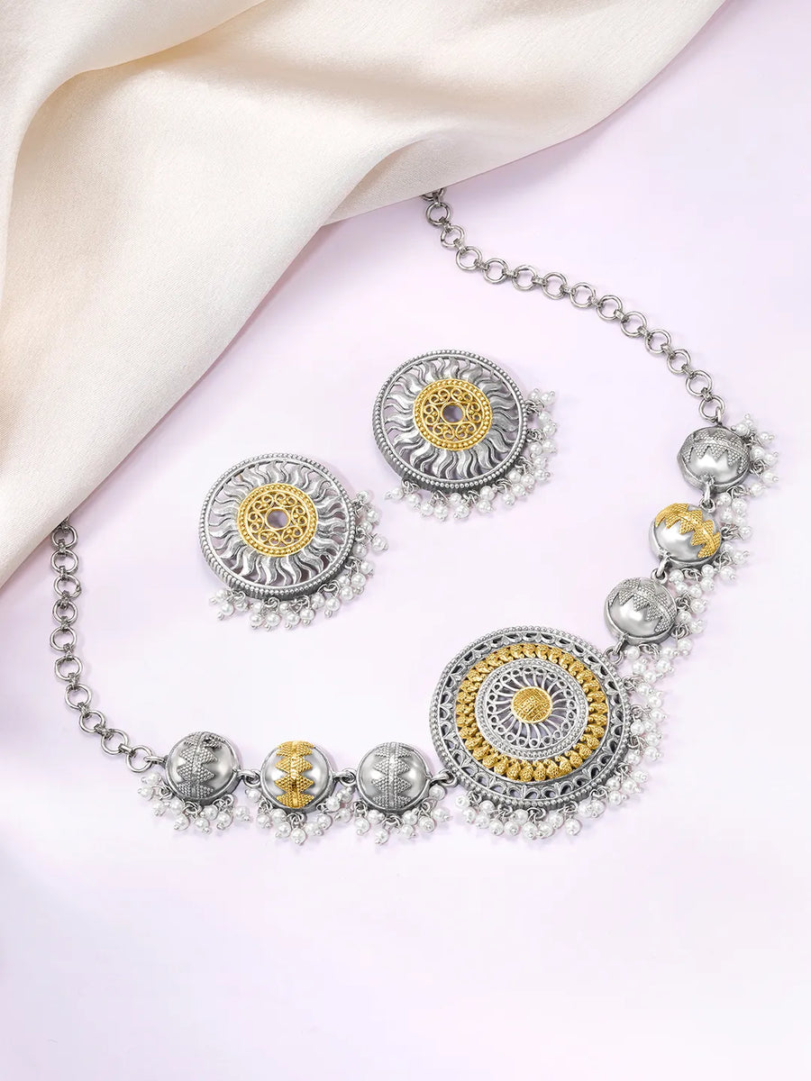 Traditional Mandala Design Necklace Set