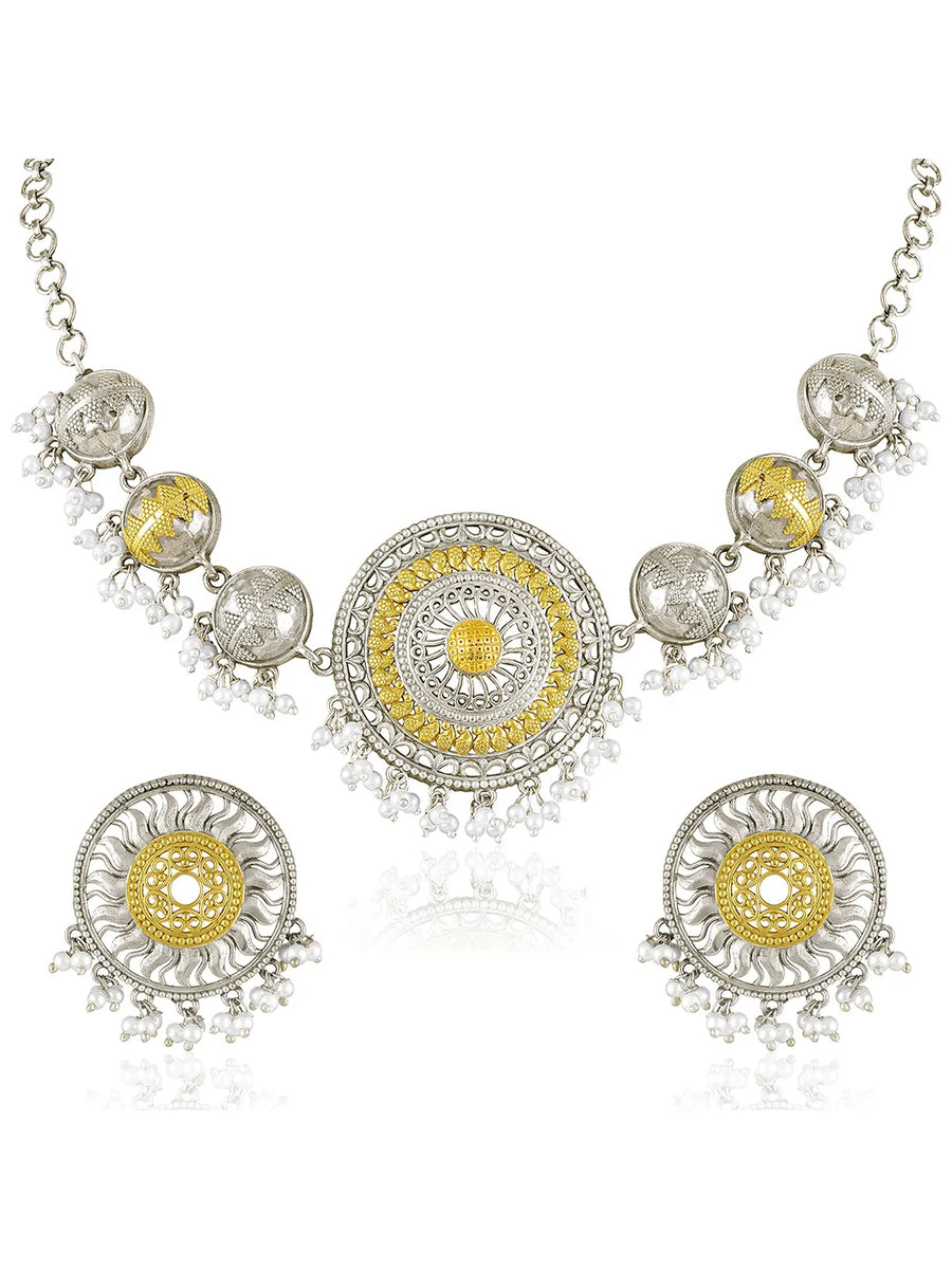 Traditional Mandala Design Necklace Set