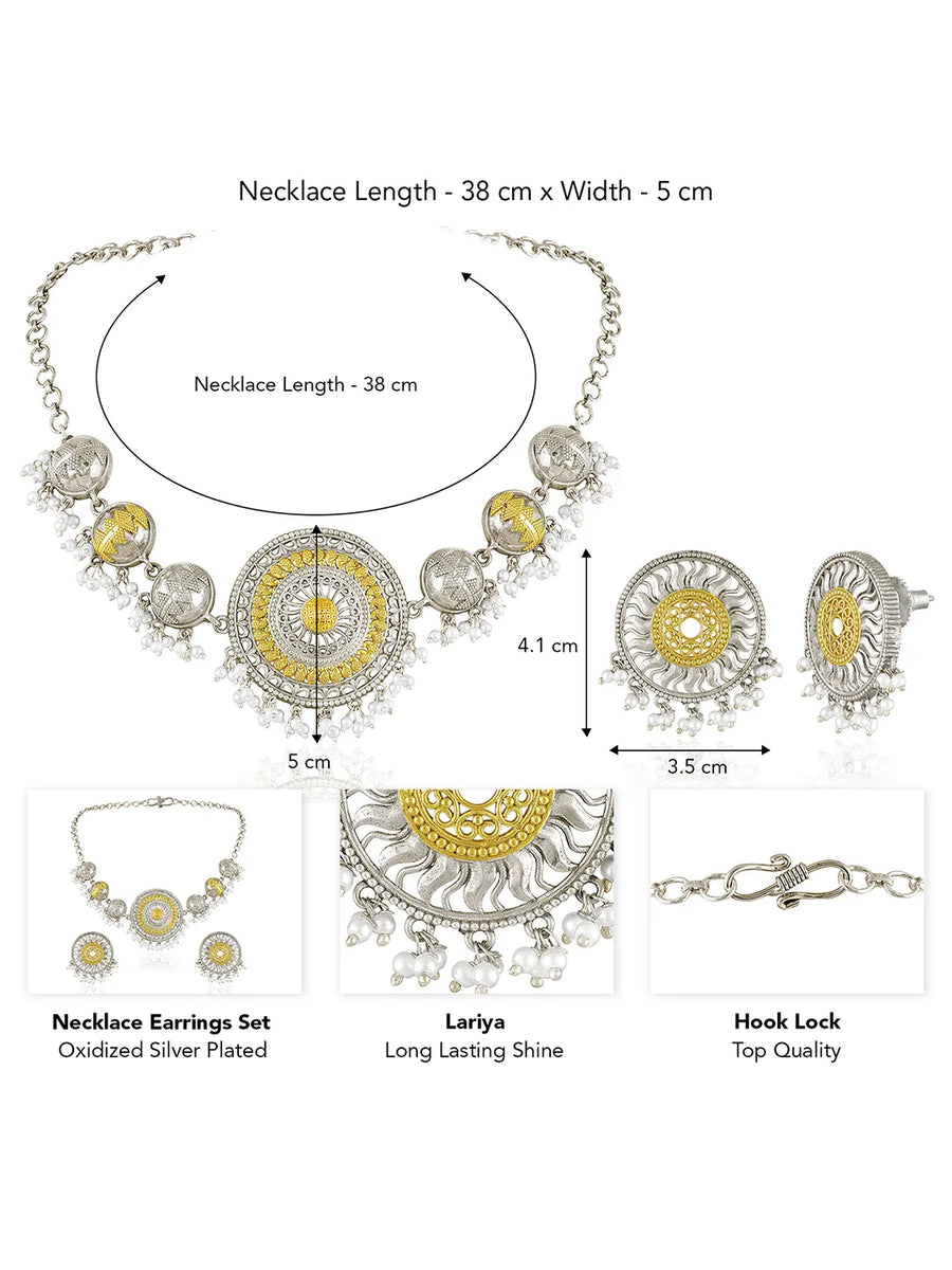 Traditional Mandala Design Necklace Set