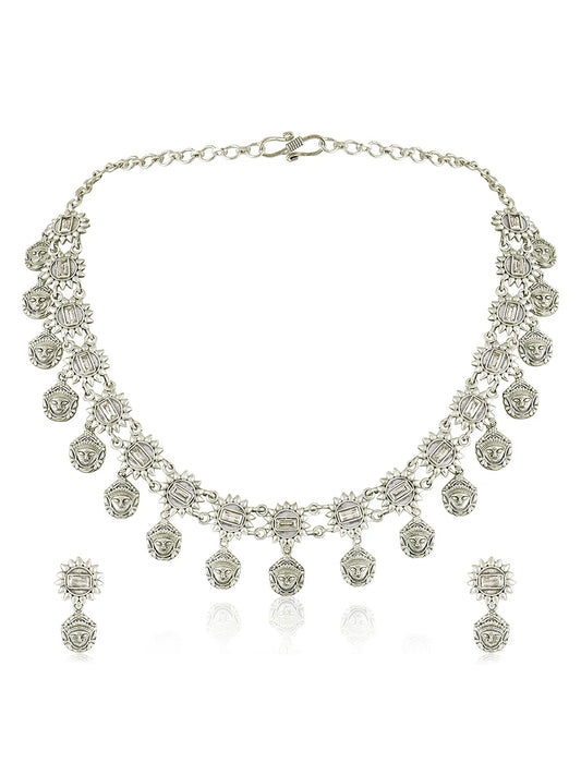 Antique Sunflower and Coin Necklace Set