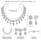 Antique Sunflower and Coin Necklace Set