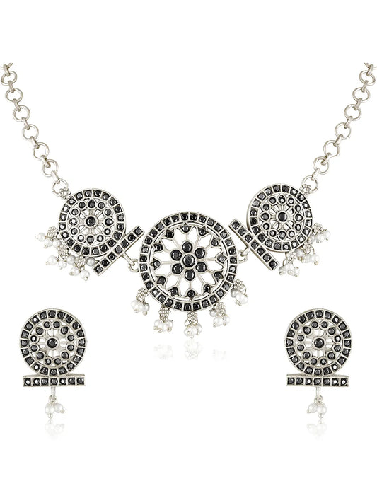Classic Round Mandala Necklace Set