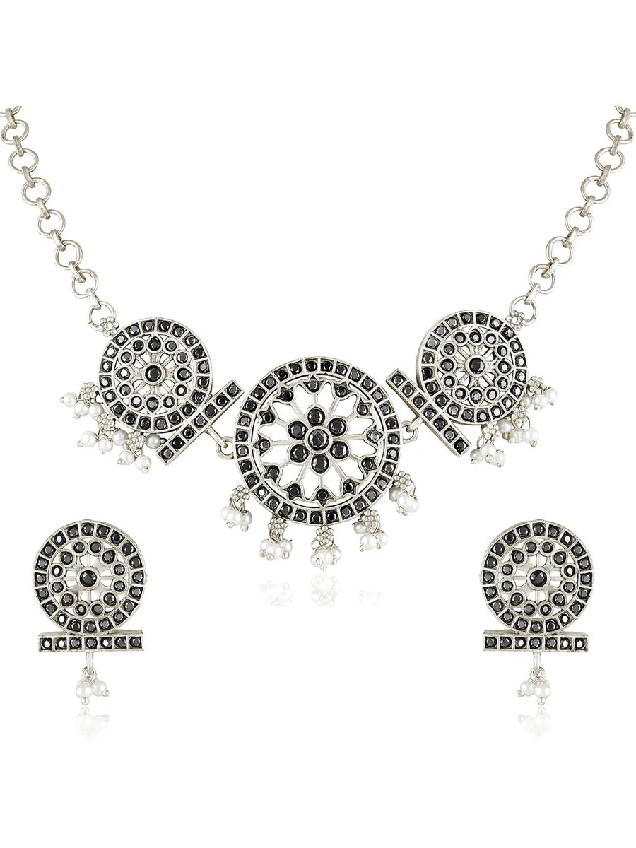 Classic Round Mandala Necklace Set