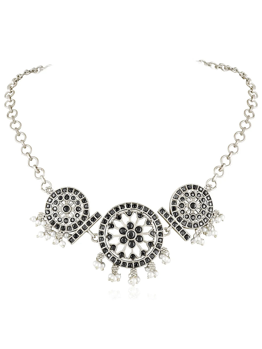 Classic Round Mandala Necklace Set