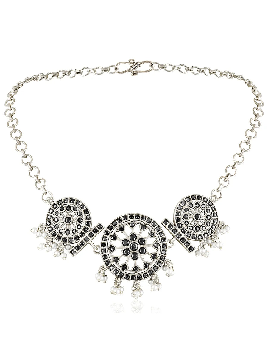Classic Round Mandala Necklace Set