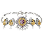 Peacock Motif with Pearl Drop Choker Set