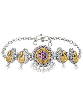 Peacock Motif with Pearl Drop Choker Set