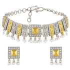 Antique Square Charm Pearl Tassel Set