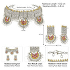 Classic Floral Pendant Pearl Necklace Set